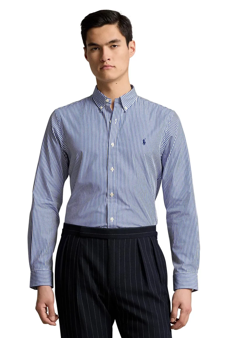 Polo Ralph Lauren overhemd cunstom fit blauw wit