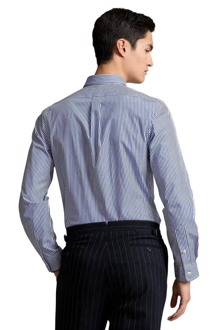 Polo Ralph Lauren overhemd cunstom fit blauw wit