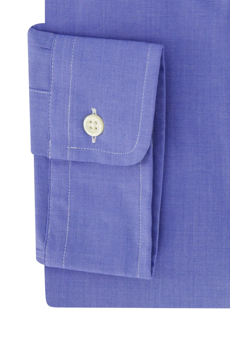 Polo Ralph Lauren overhemd blauw effen custom fit