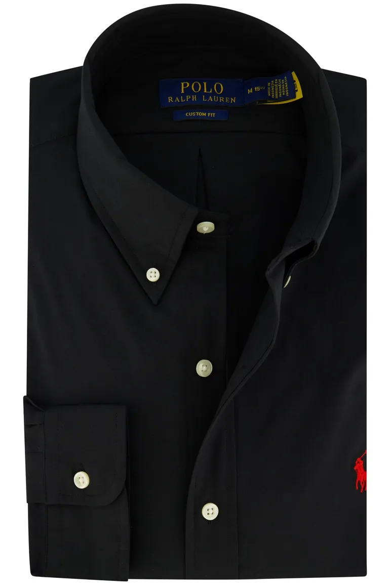 Polo Ralph Lauren overhemd zwart custom fit