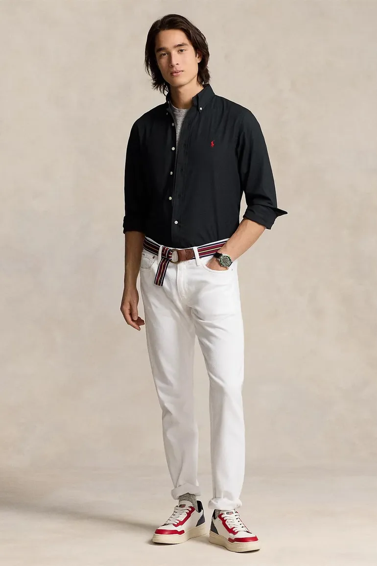 Polo Ralph Lauren overhemd zwart custom fit