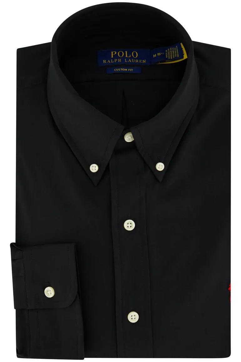Polo Ralph Lauren overhemd zwart custom fit