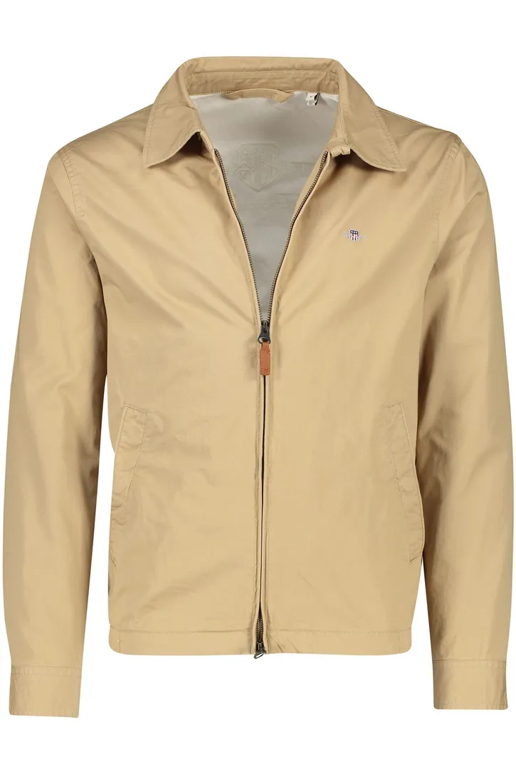 Gant zomerjas wind cheater beige normale fit katoen