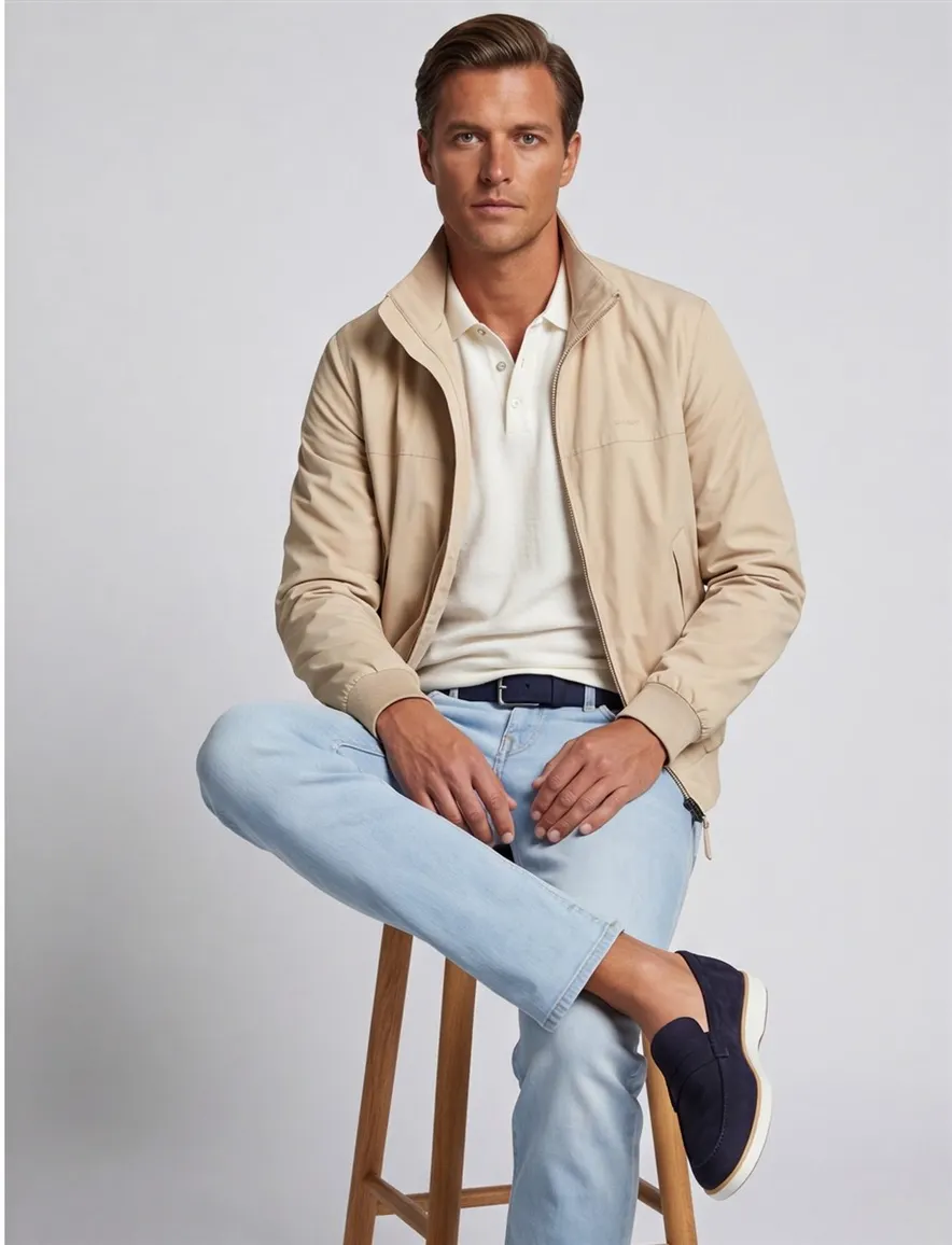 Gant tussenjas beige met rits