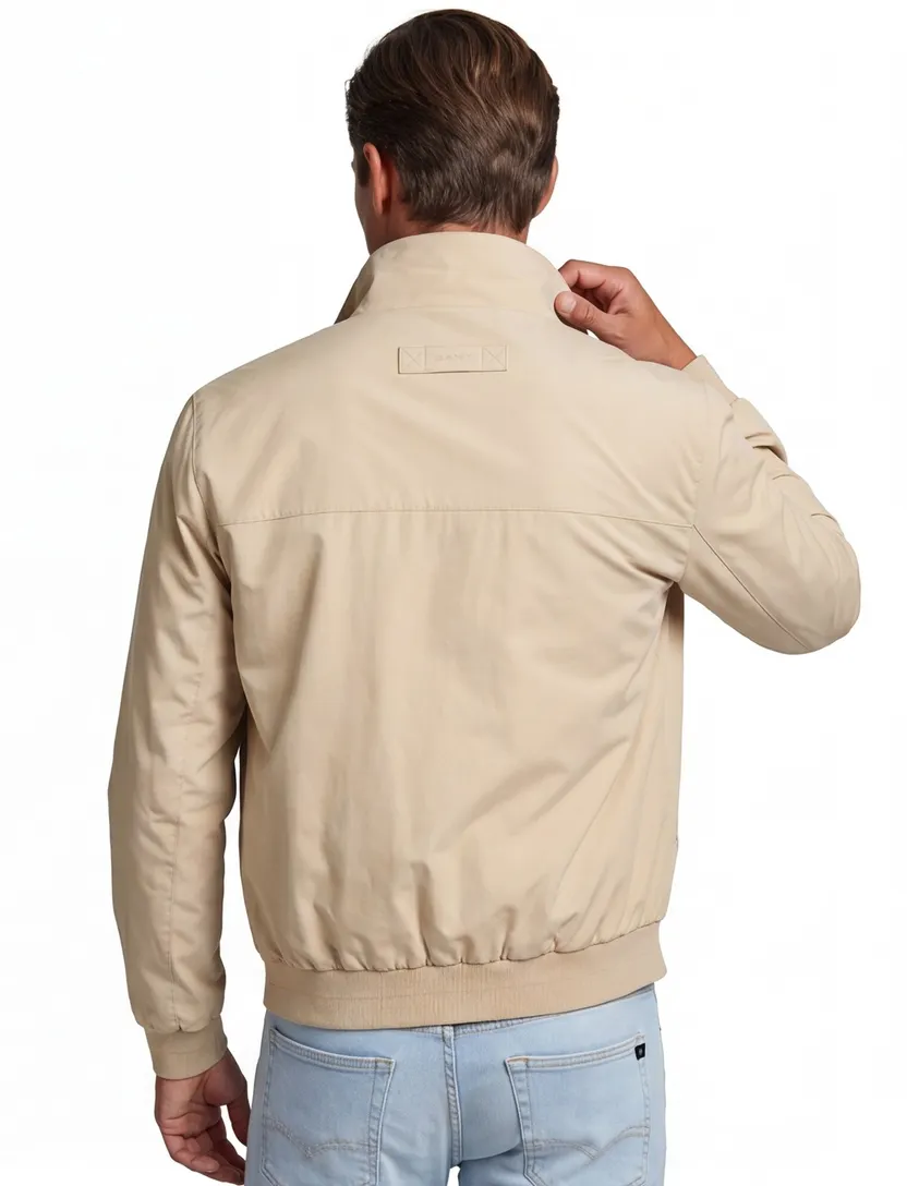 Gant tussenjas beige effen rits