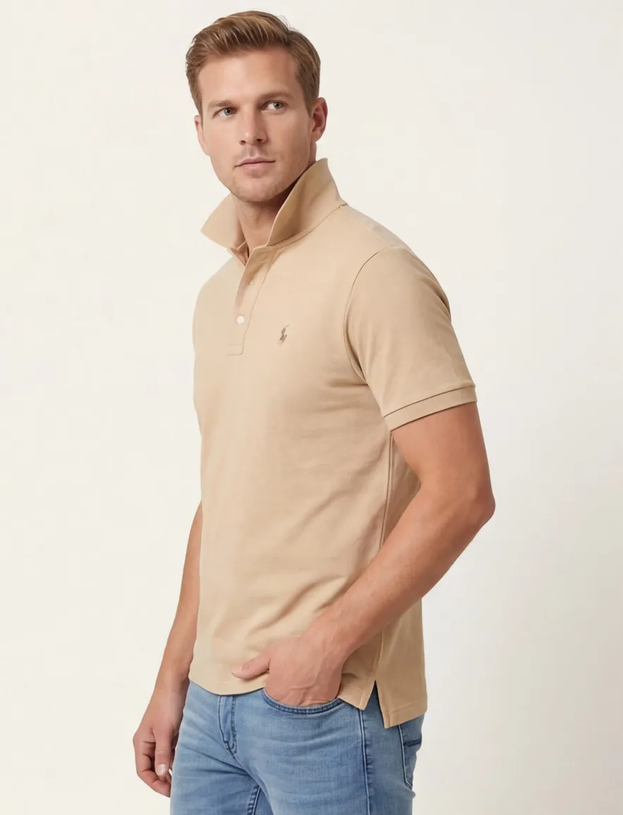 Polo Ralph Lauren polo normale fit camel katoen