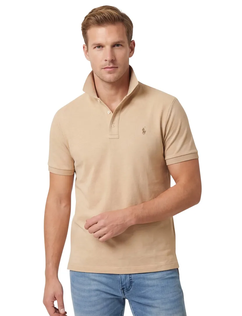 Polo Ralph Lauren polo Big & Tall camel effen katoen