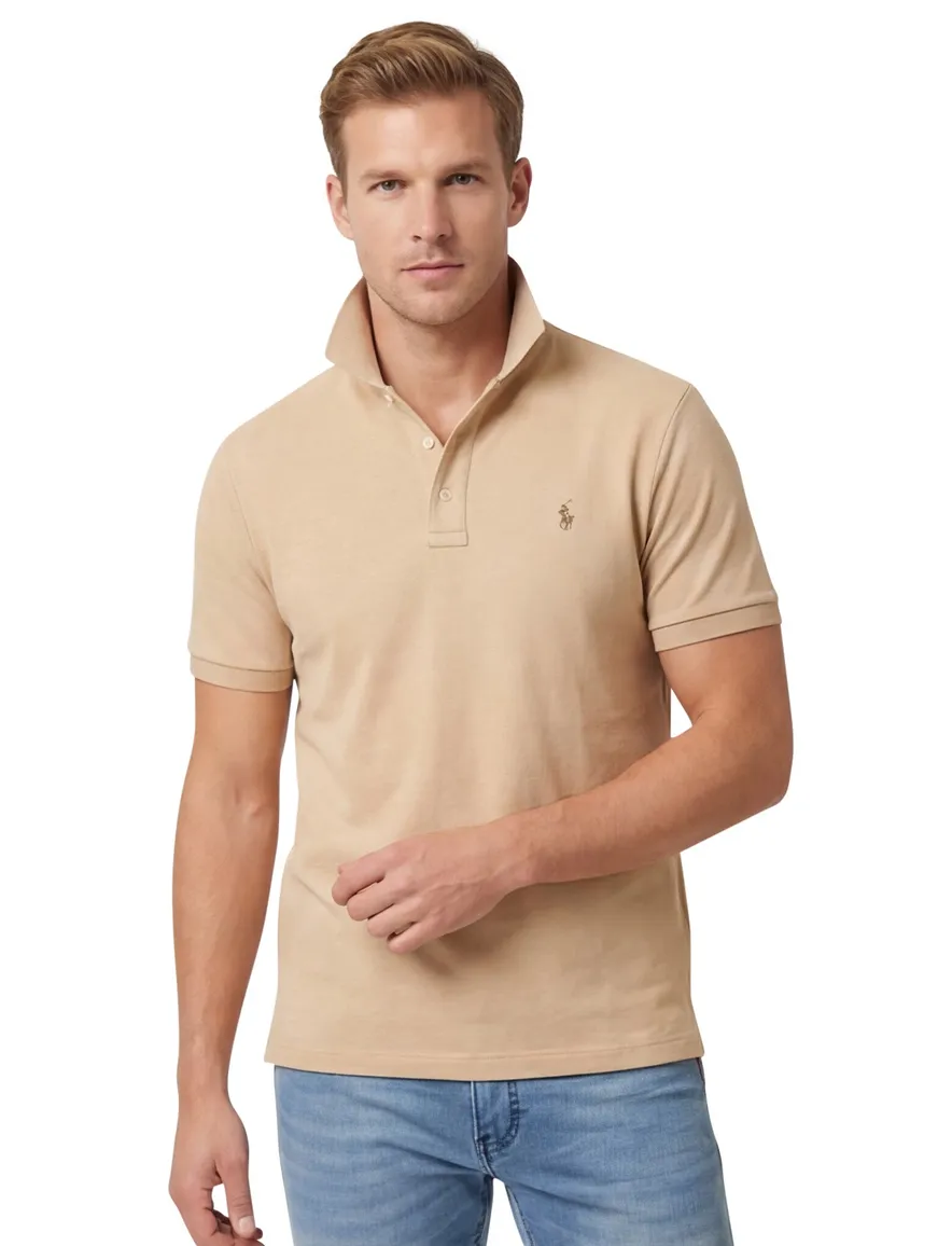 Polo Ralph Lauren polo normale fit camel katoen