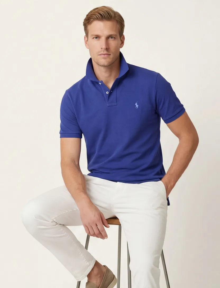 katoenen Polo Ralph Lauren polo Big & Tall blauw
