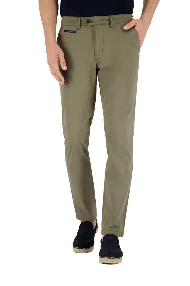 katoenen broek Gardeur Benny-3 groen