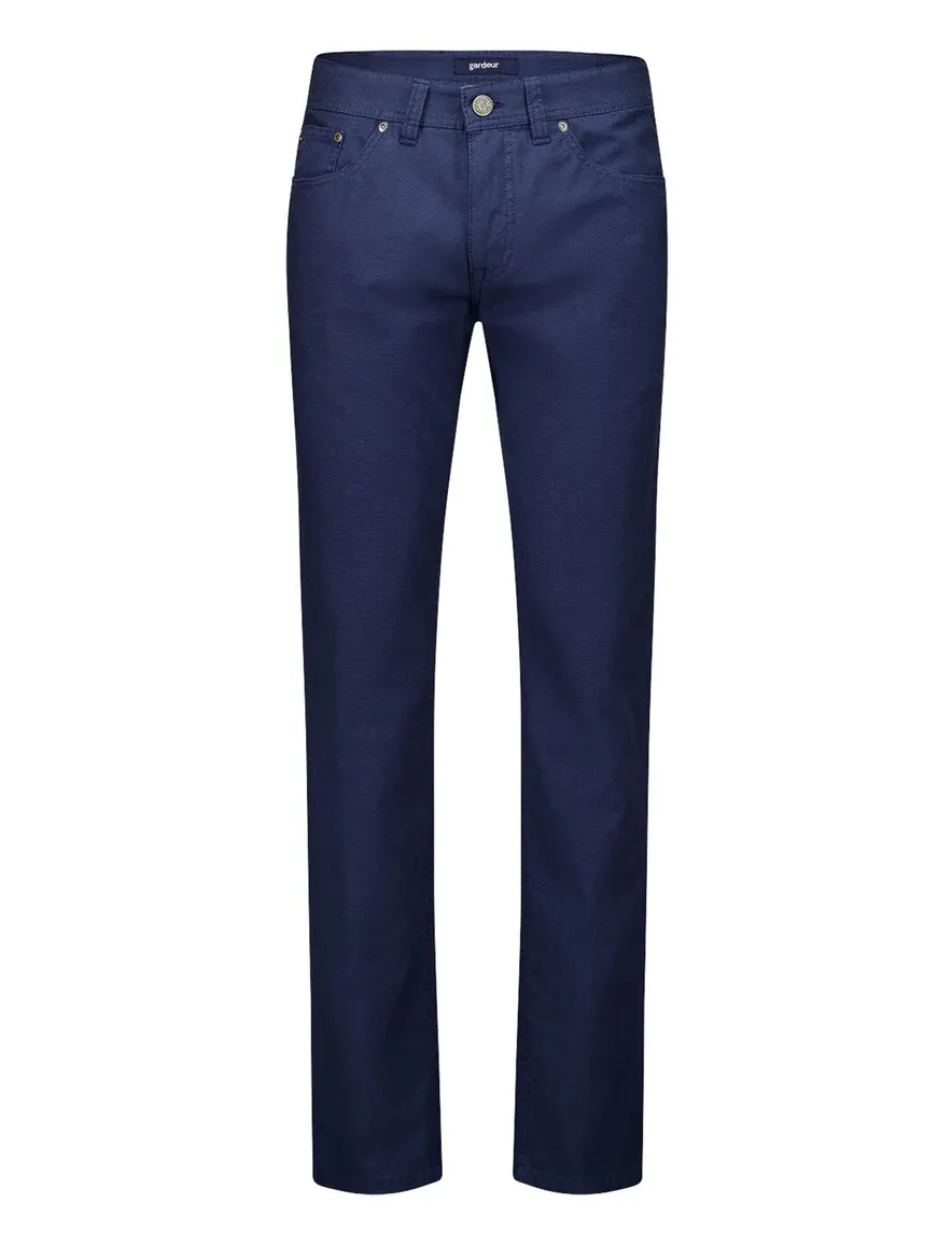 Gardeur navy 5-pocket katoen slim fit