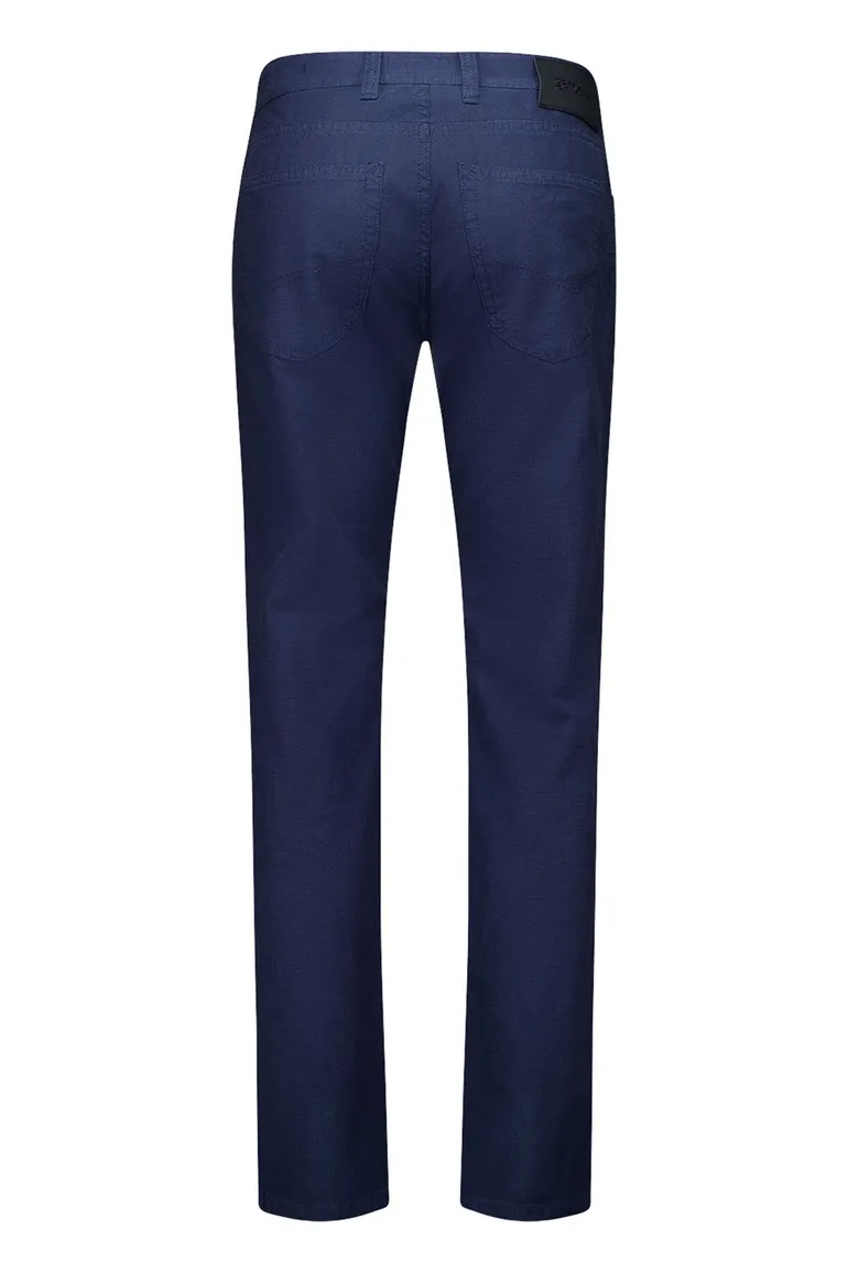 Gardeur navy 5-pocket katoen slim fit