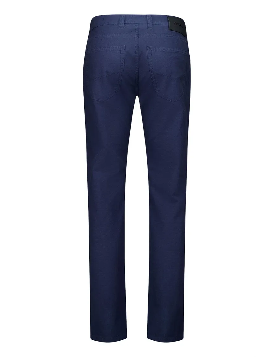 Gardeur navy 5-pocket katoen slim fit