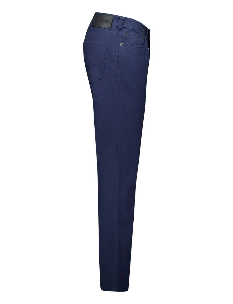 Gardeur navy 5-pocket katoen slim fit