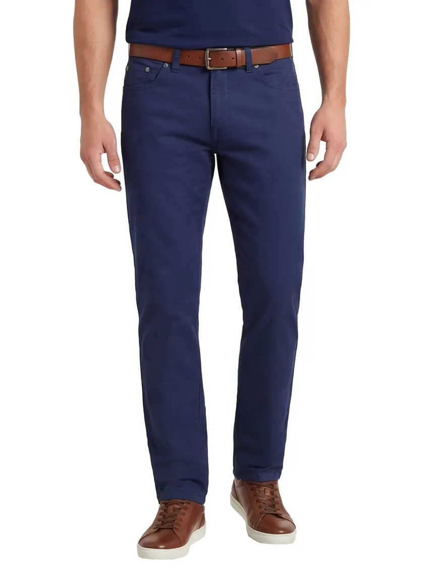 Gardeur navy 5-pocket katoen slim fit