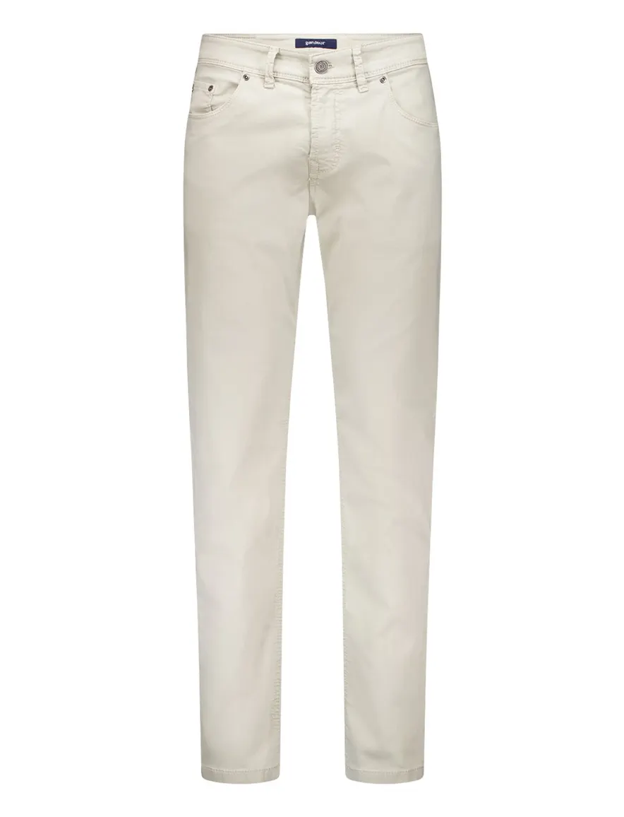 Gardeur pantalon 5 pocket beige effen