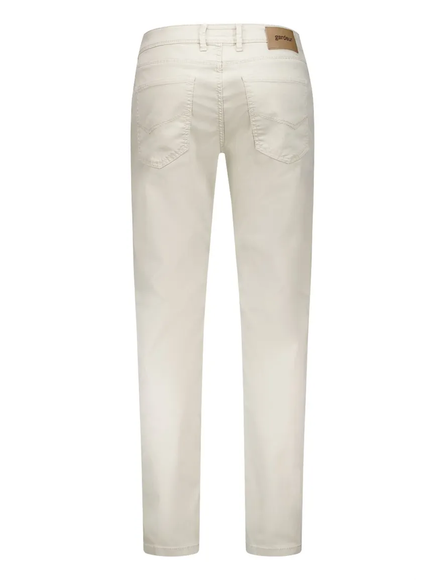 Gardeur pantalon 5 pocket beige effen