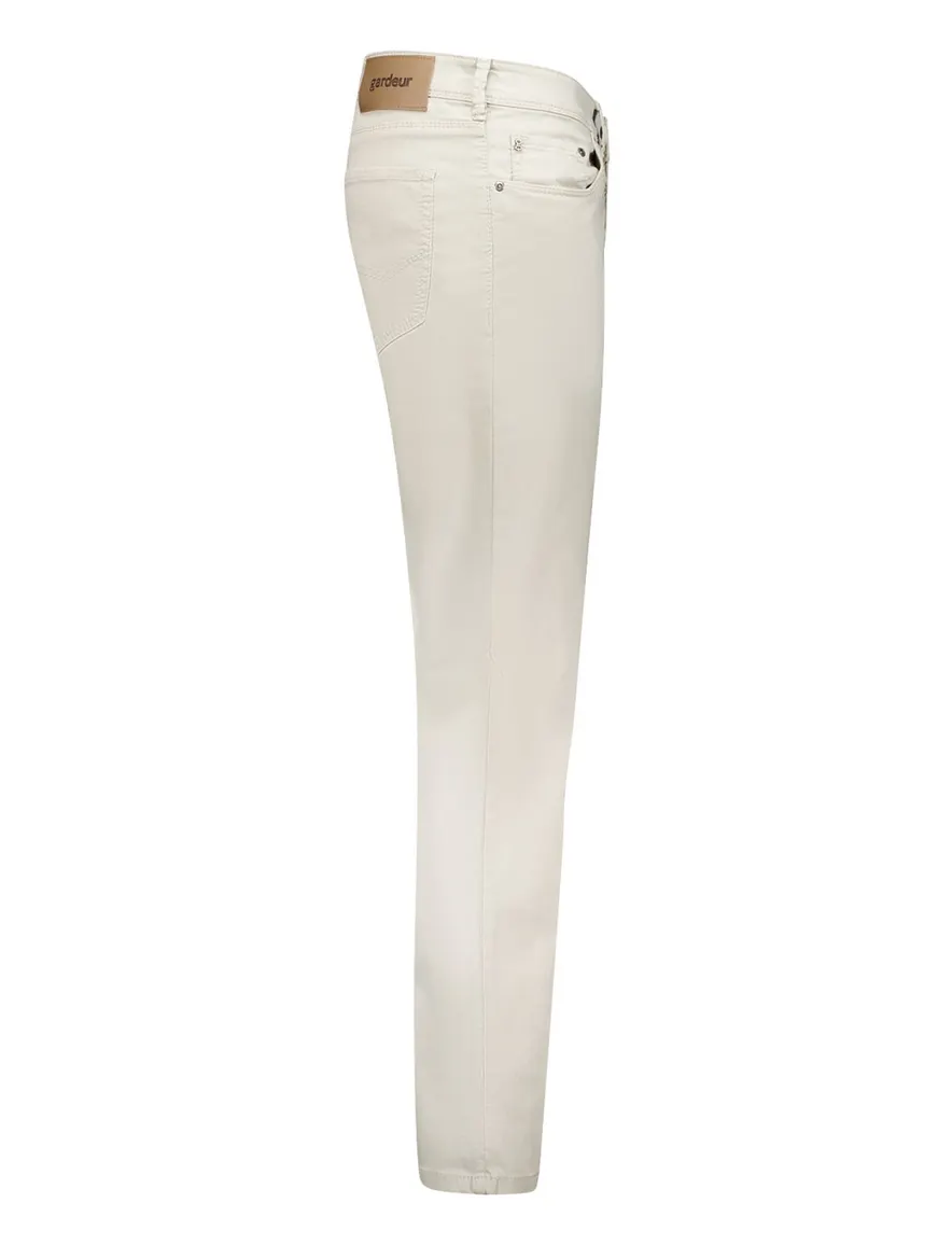 Gardeur pantalon 5 pocket beige effen