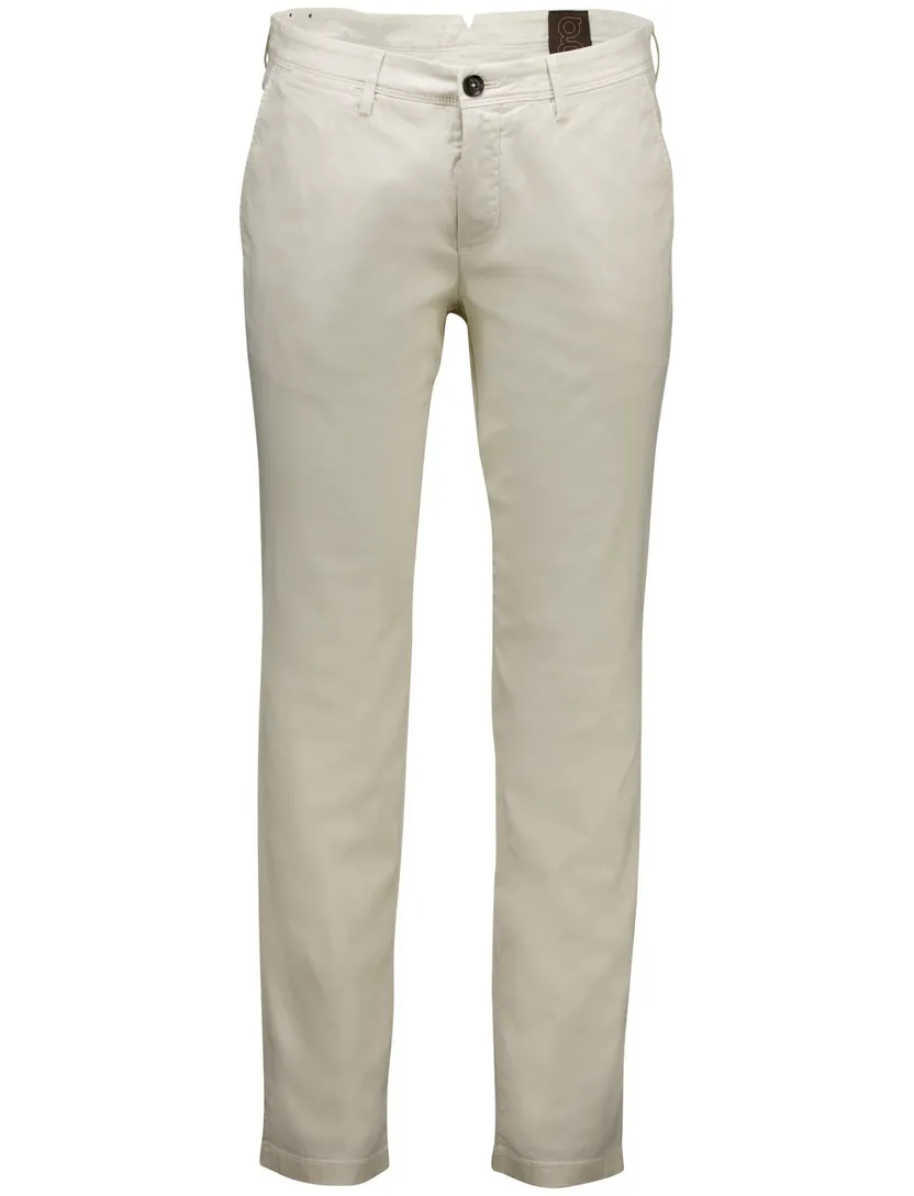 broek Gardeur Regular Fit katoen creme