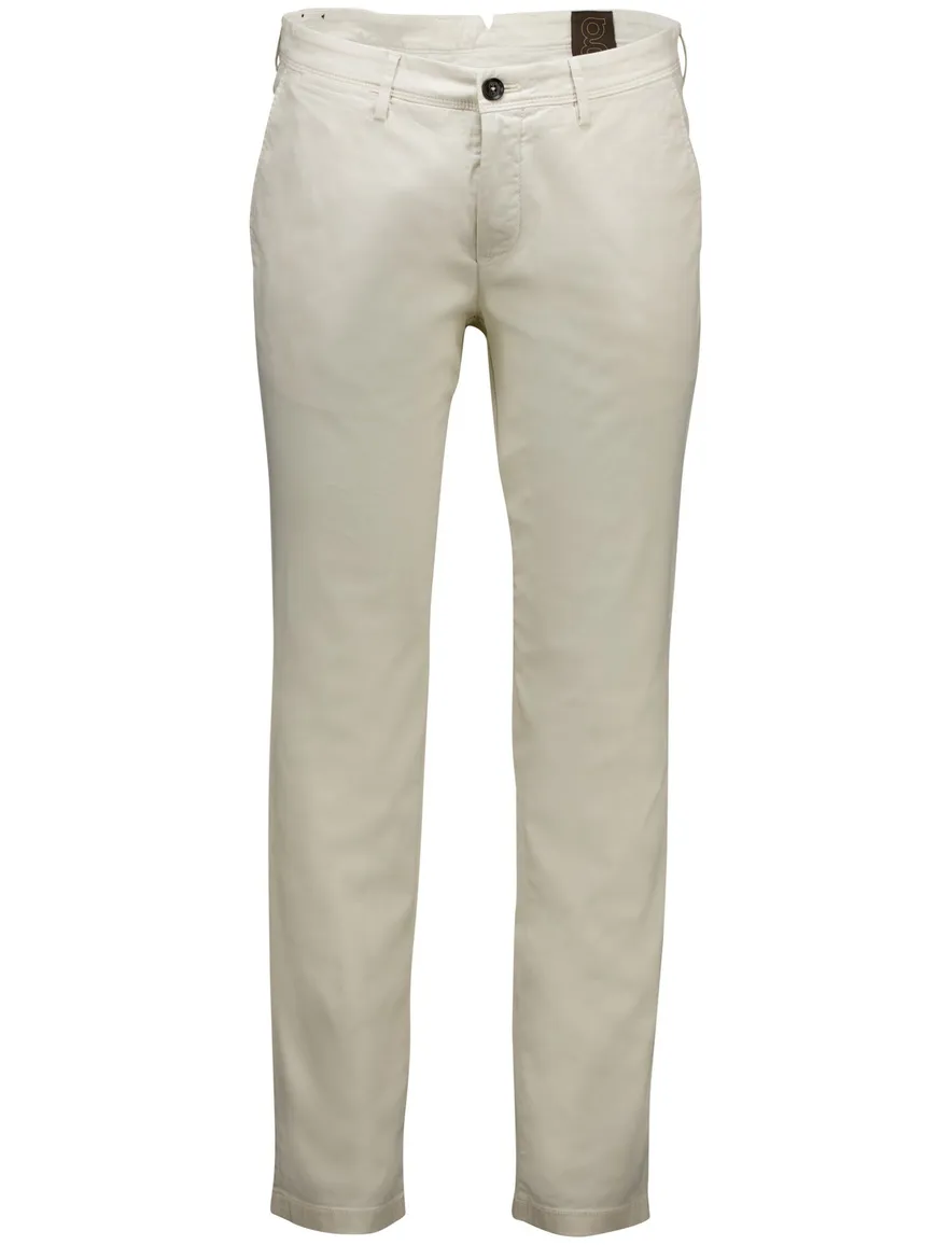 Gardeur Pantalon chino katoen creme