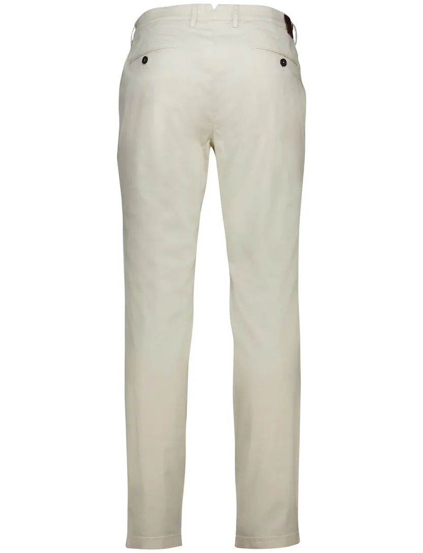 broek Gardeur Regular Fit katoen creme