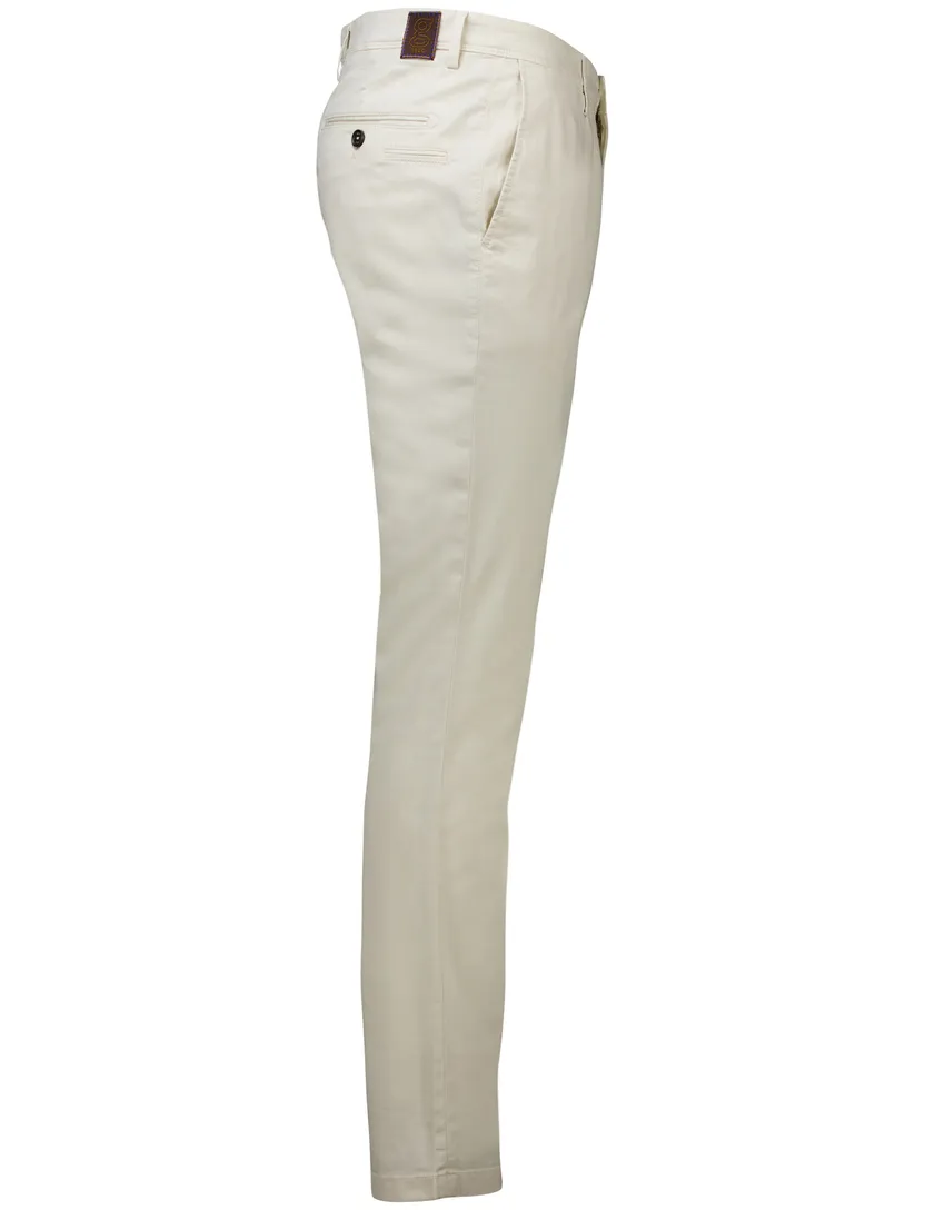 broek Gardeur Regular Fit katoen creme