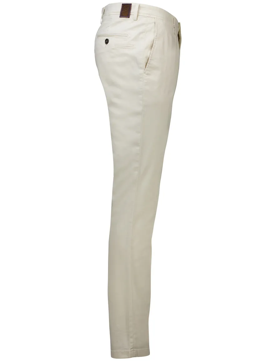 Gardeur Pantalon chino katoen creme