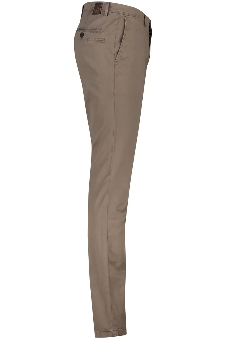 Gardeur chino katoen Subway slim fit donkerbruin