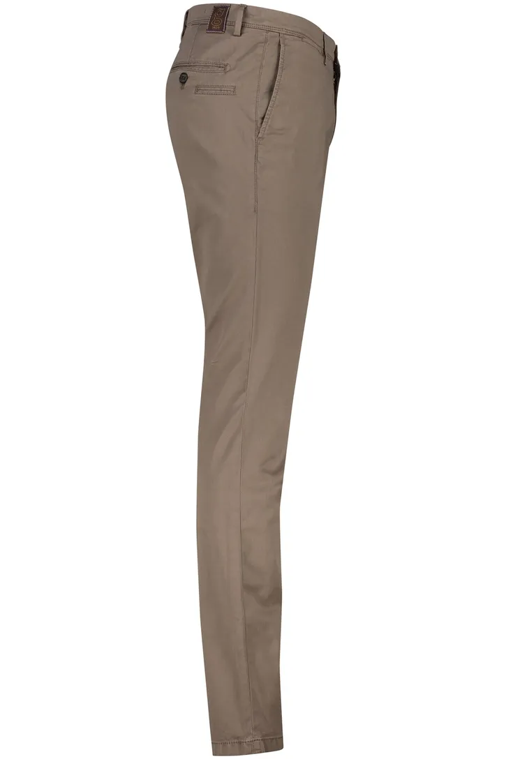 Slim fit Subway Gardeur chino katoen donkerbruin