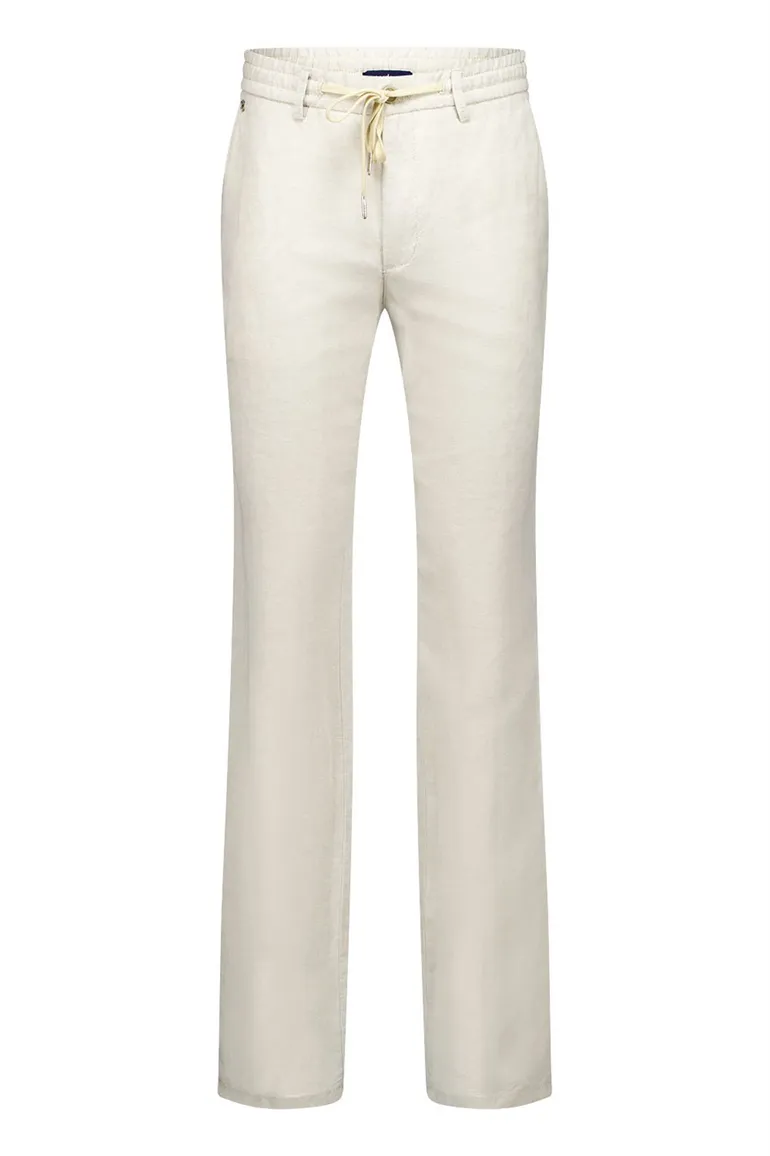 Gardeur katoenen creme pantalon modern fit