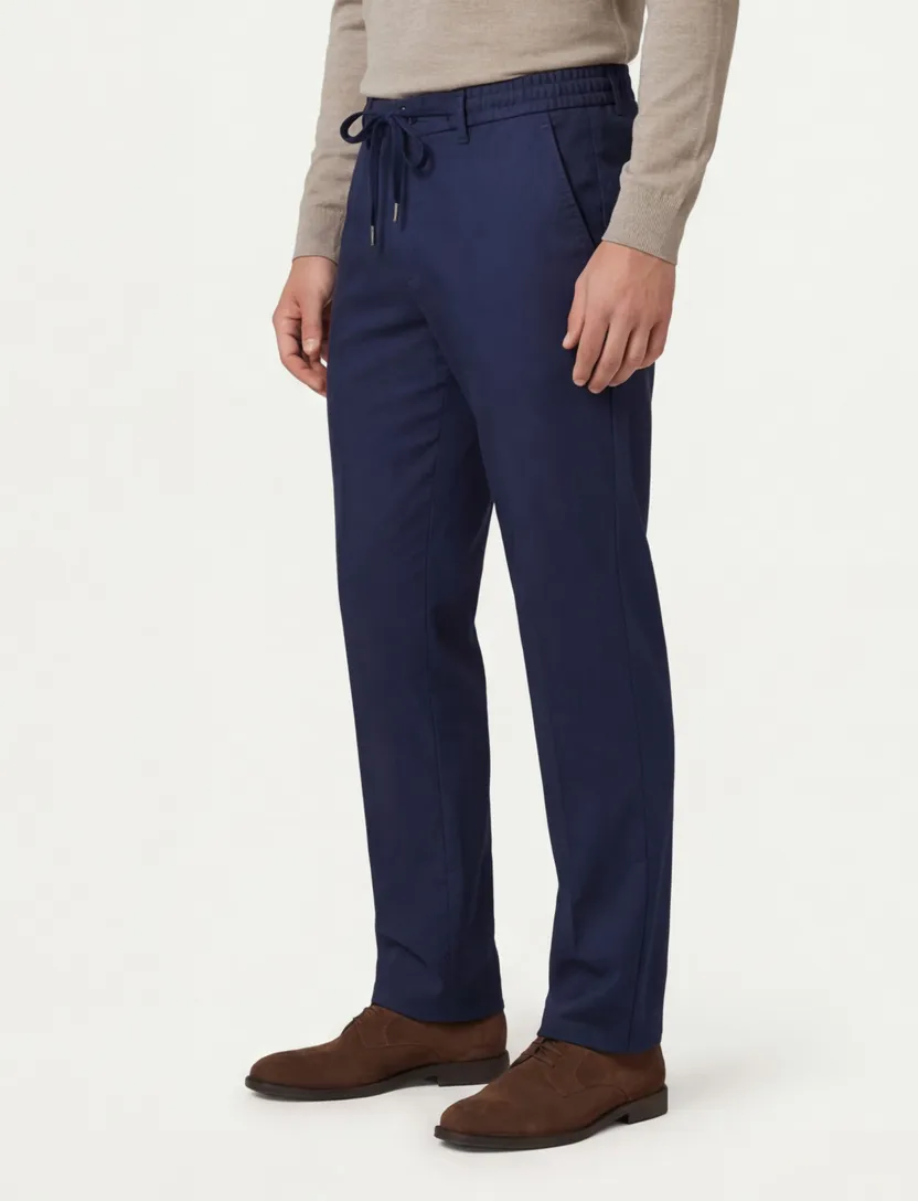 Gardeur flatfront model pantalon navy modern fit