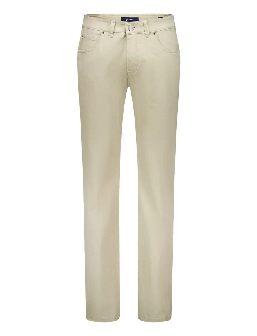 Gardeur pantalon creme effen normale fit