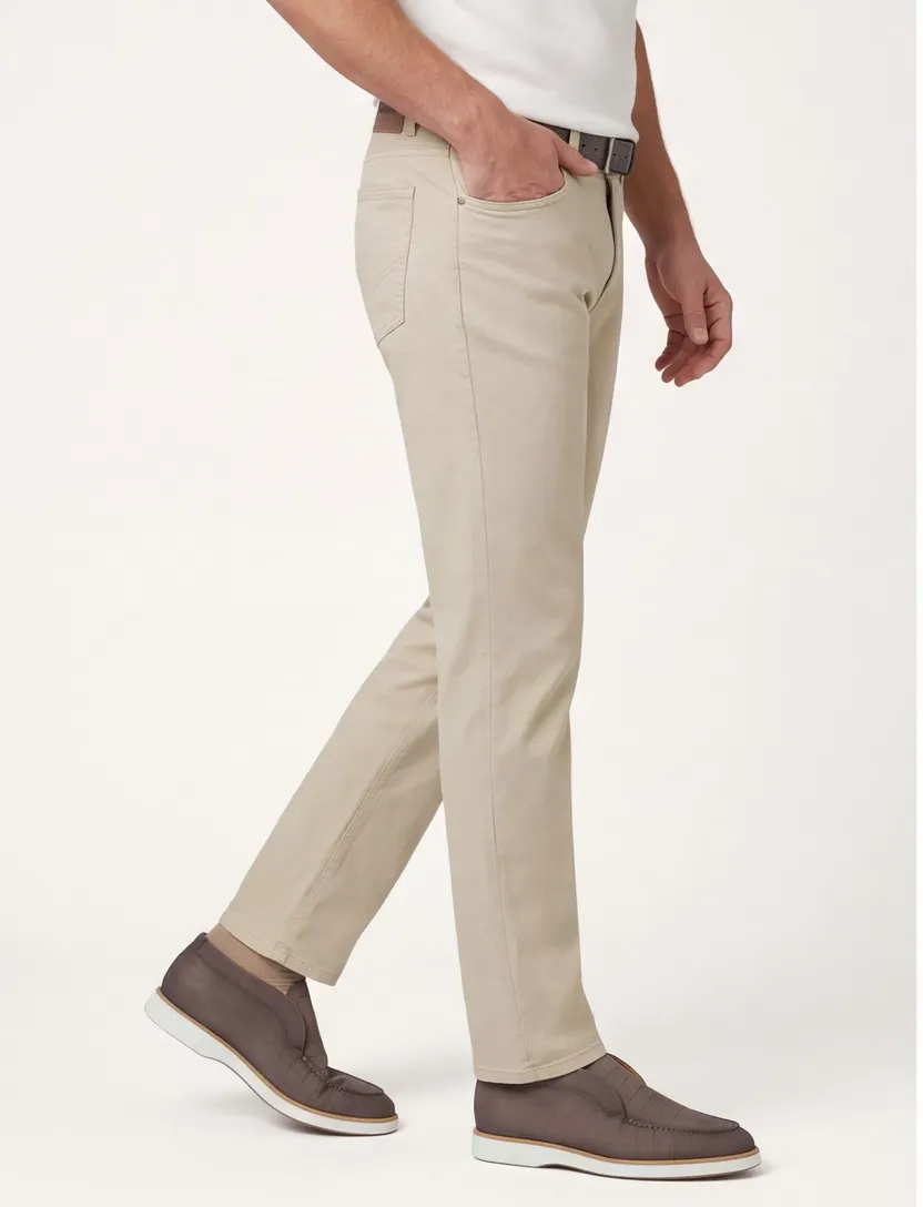 Gardeur pantalon effen creme