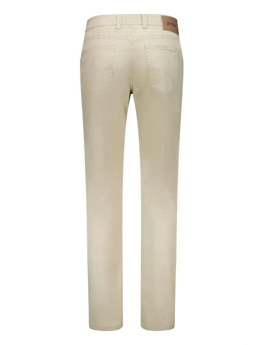Gardeur pantalon creme effen normale fit