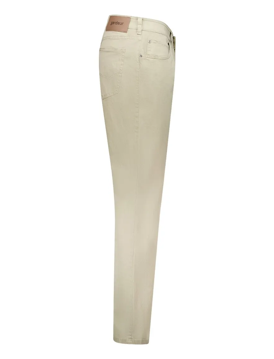 Gardeur pantalon creme effen normale fit