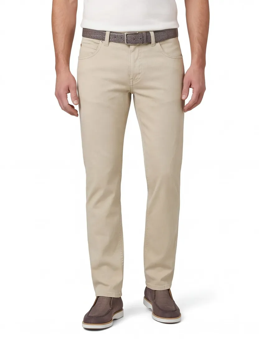 Gardeur pantalon effen creme