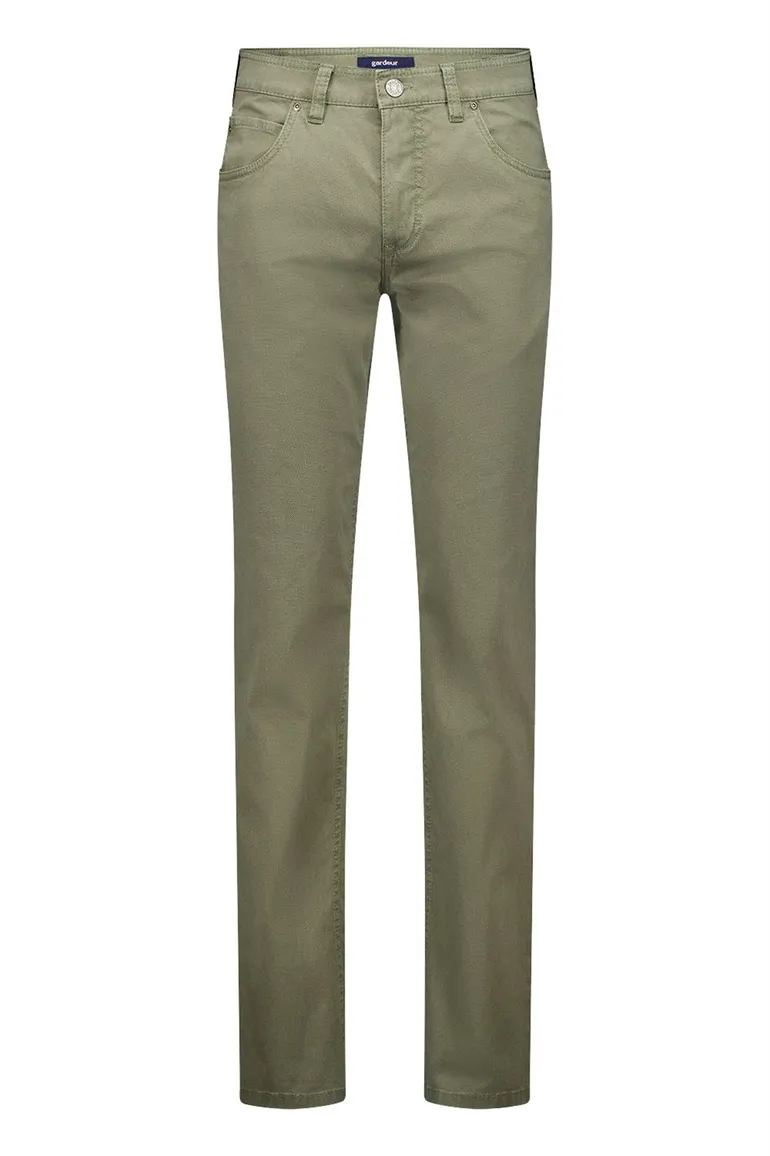 Gardeur groene pantalon knoopsluiting