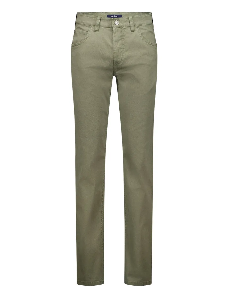 Gardeur groene pantalon knoopsluiting