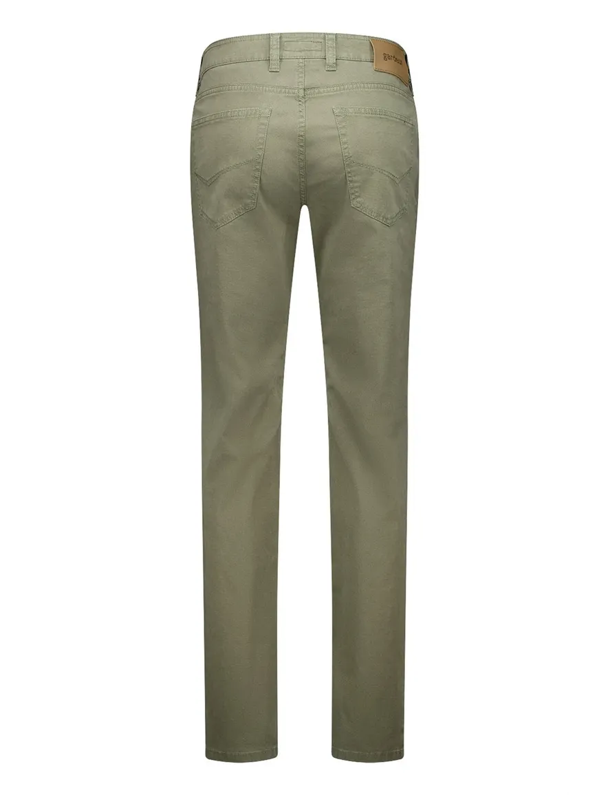 Gardeur groene pantalon knoopsluiting