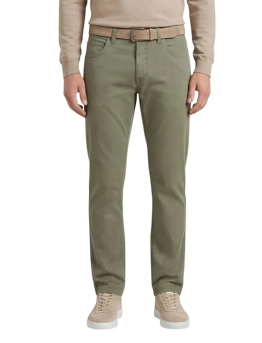Gardeur groene pantalon knoopsluiting
