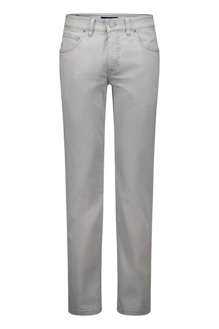 Gardeur 5-pocket katoen lichtgrijs modern fit