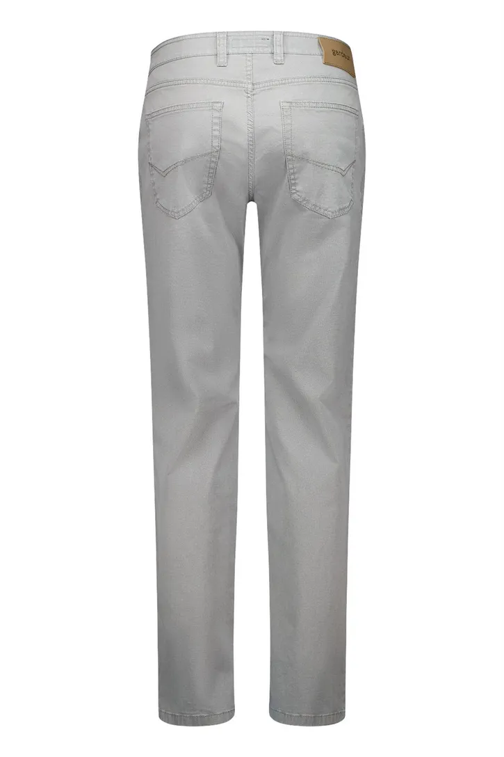 Gardeur 5-pocket katoen lichtgrijs modern fit