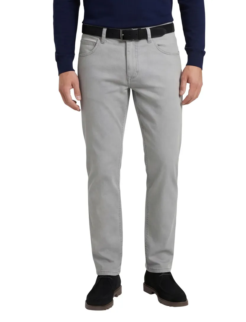 Gardeur 5-pocket katoen lichtgrijs modern fit