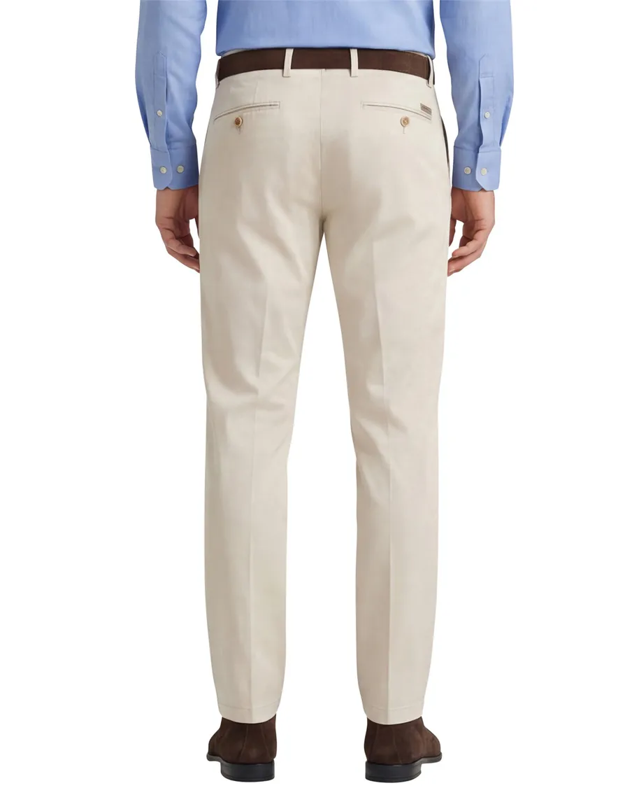 Gardeur katoenen chino creme slim fit