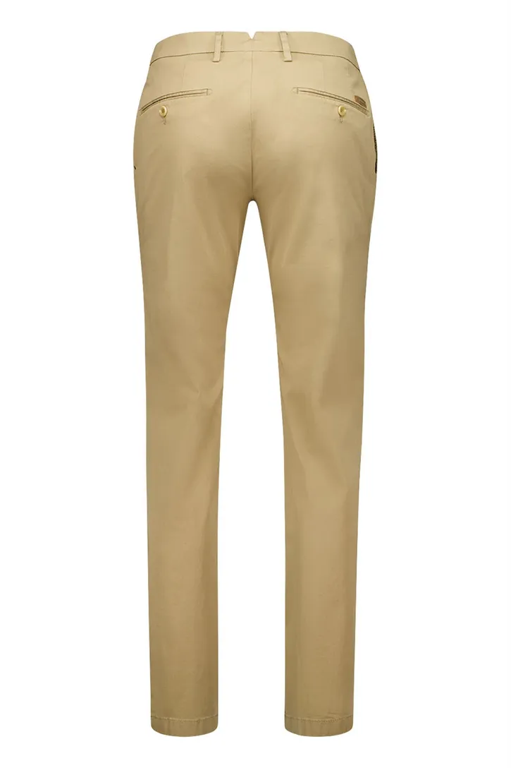 Gardeur chin katoen slim fit bruin