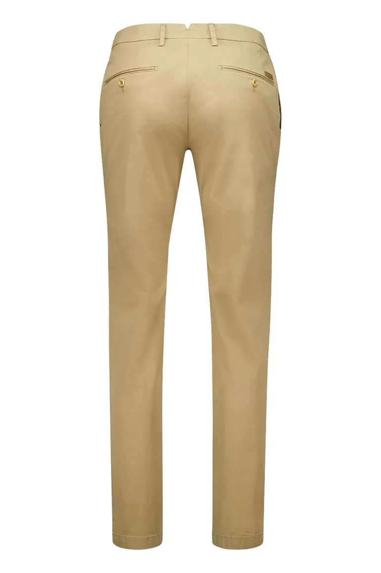 Gardeur katoenen chino bruin katoen slim fit