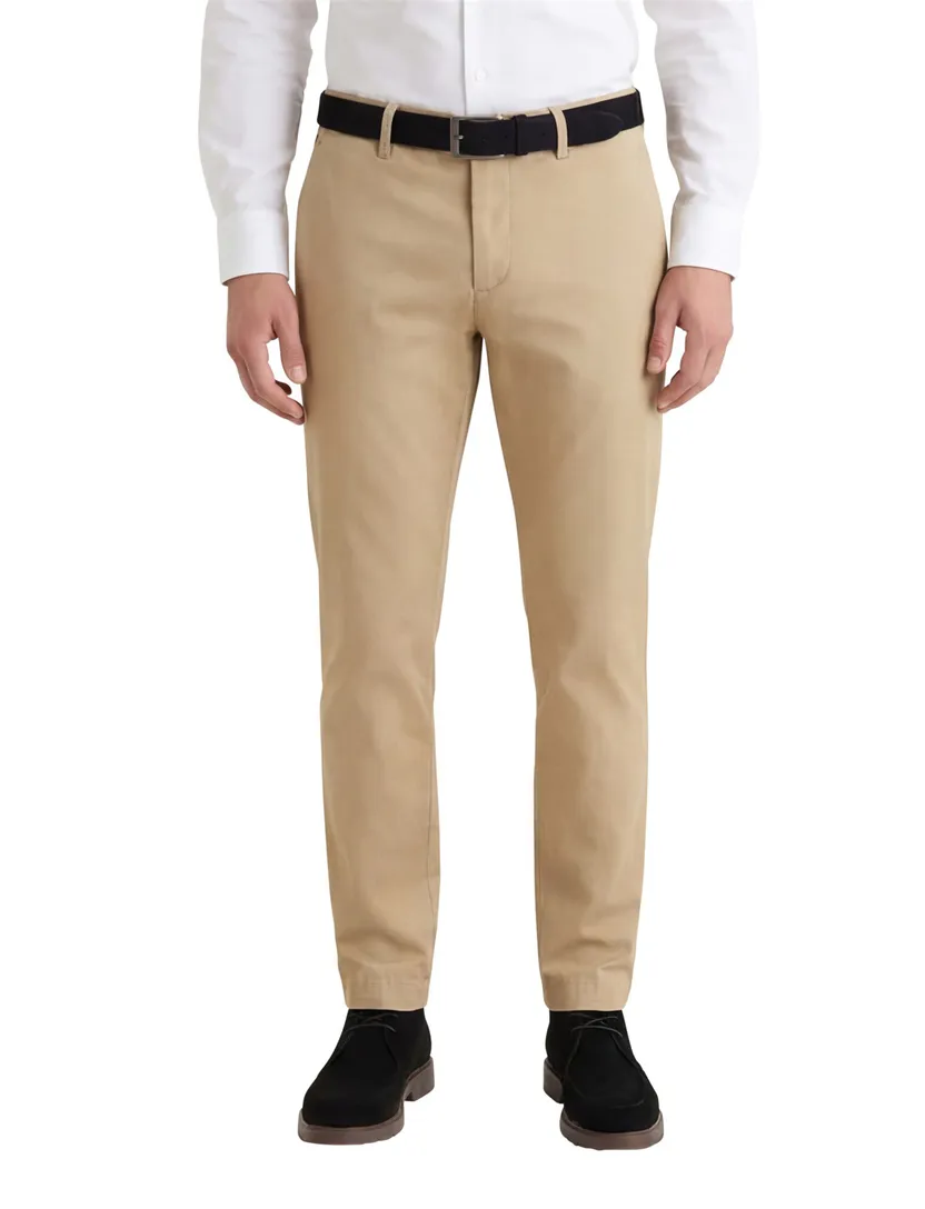 Gardeur chin katoen slim fit bruin