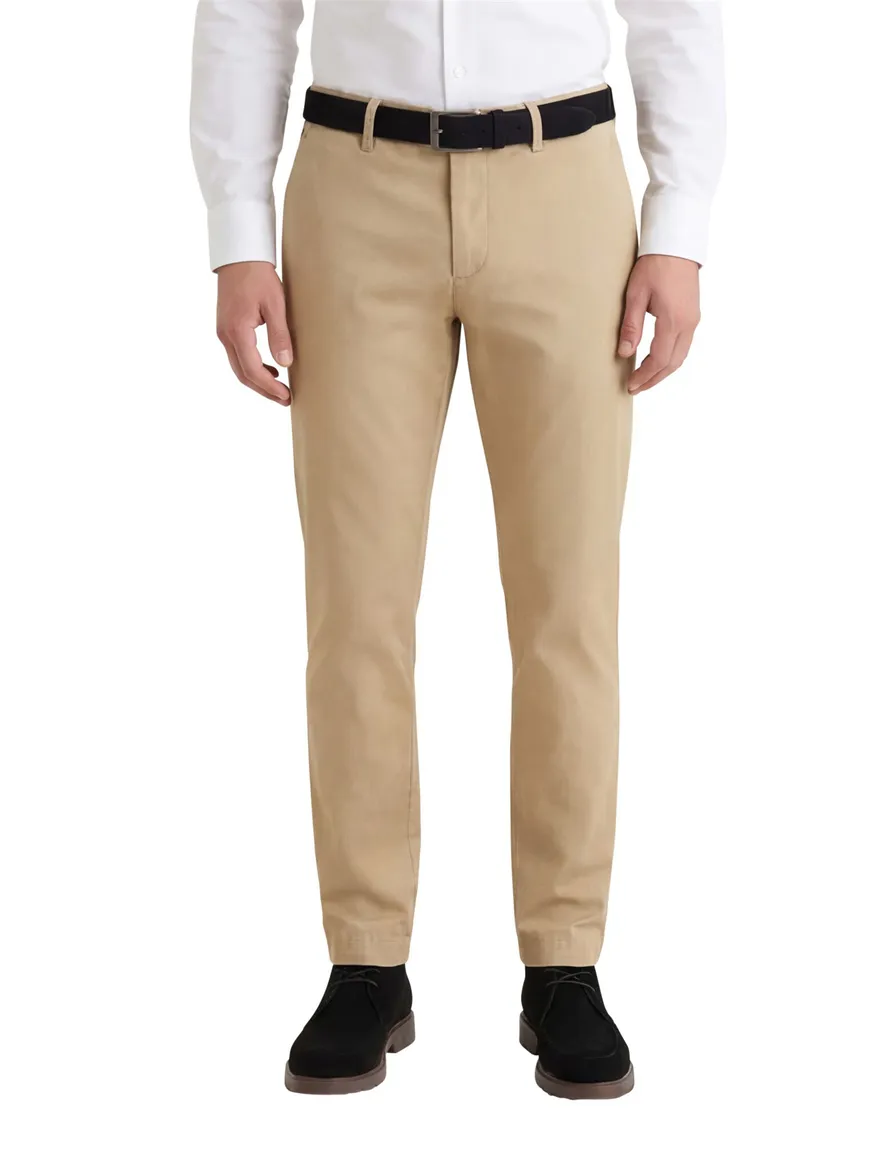 Gardeur katoenen chino bruin katoen slim fit