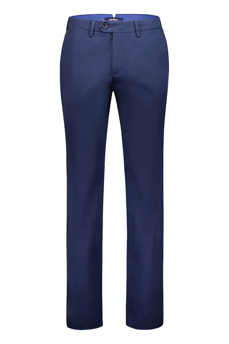 Donkerblauwe Gardeur broek katoen