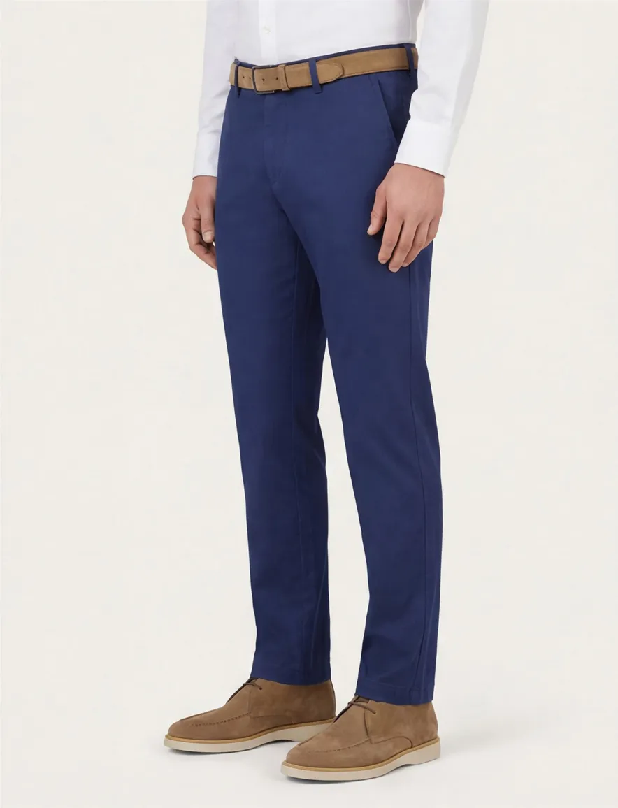 Donkerblauwe Gardeur broek katoen
